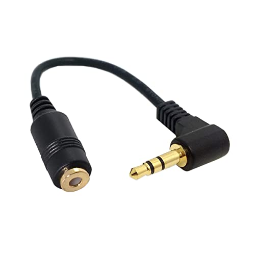 Cable Extensión Audio 3.5mm Ángulo 90° Macho a Hembra 10cm miniatura 1