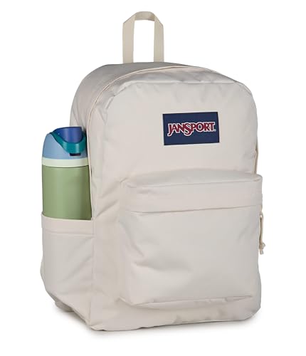 Image of JanSport SuperBreak Plus Backpack with Padded 15-inch Laptop Sleeve and Integrated Bottle Pocket - Spacious and Durable Daypack for Work and Travel, Moon Flower