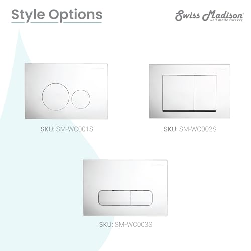 Swiss Madison Well Made Forever SM-25-WCCTM16CH Actuadores de Pared para Sanitarios, SM-KS246-G, Plata miniatura 2