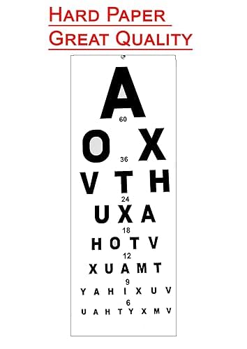 Aarol Professional Snelane Eye Chart - English Vision Test Chart for Eye Examination | 60-6 distance | Medical-grade vision test equipment for clinics, hospitals and home use Aarol Professional Snelane Eye Chart - English Vision Test Chart for Eye Examination | 60-6 distance | Medical-grade vision test equipment for clinics, hospitals and home use