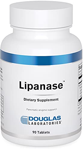 Douglas Laboratories Lipanase | High Strength Pancreatic Enzyme Formula Providing Lipase, Protease, and Amylase Enzyme Activity | 90 Tablets