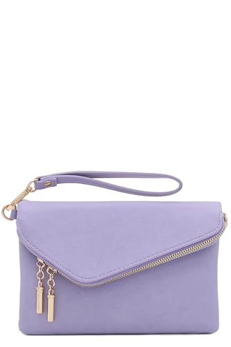 Image of FashionPuzzle Envelope Wristlet Clutch Crossbody Bag with Chain Strap