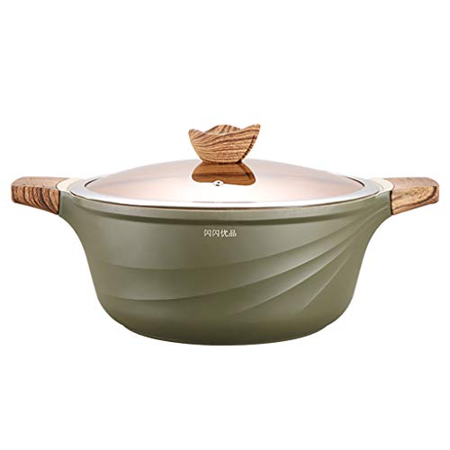 TGLZ Olla de Sopa Sartén Antiadherente Binaural Olla de Pollo guisada de Gran Capacidad 28cm...