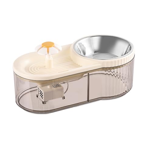 Fuente y Comedero para Gatos 2 en 1, 3L Capacidad