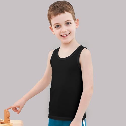 Image of Phedrew 6 Pcs Kids Soft Undershirt Tank Tops Cotton Undershirt Sleeveless Shirts for Girls Boys Unisex