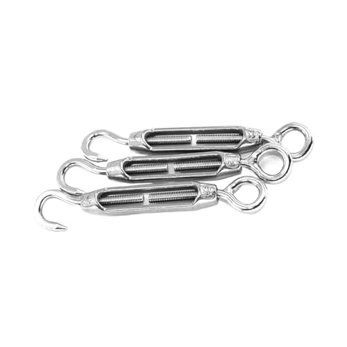 Tornillo tensor de cuerpo abierto acero inoxidable 304 Ojo-Gancho para cables, 1 pieza M4 miniatura 3