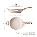SENSARTE Ceramic Nonstick Frying Pan Skillet with Lid, 10.5 Inch Deep Frying Pan, 3.8 Qt Saute Pan, Induction Pan, Healthy Non Toxic Cooking Pan with Helper Handle, PFOA PFAS PTFE Free