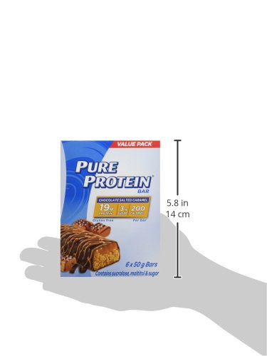 Miniatura 9 de Pure Protein Barras de proteína sin gluten, aperitivos, caramelo salado y chocolate, 1.76 oz1.8 oz, 6 unidades