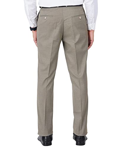 Image of Mc Henry Men's Regular Fit Wrinkle Free Stretchable Formal Trousers for Men
