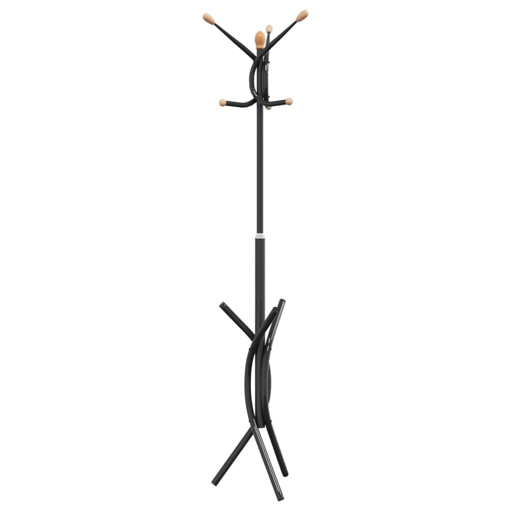 Perchero negro 176 cm de hierro con recubrimiento en polvo