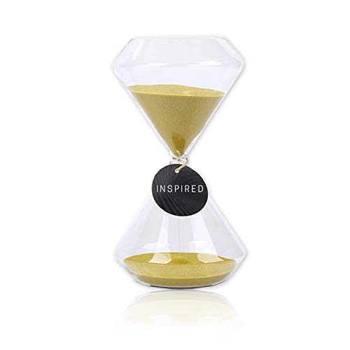 Hourglass Timer Glasss Sand Timer Home,Desk,Office Decor,30 Minutes Sand Timer,Gold,Hourglass Sand Timer