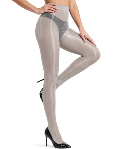 Image of Buauty Shimmer Tights for Women, Shiny Oil Pantyhose Stockings, Oil Bright Shaping Tight Ultra Shiny Sheer Tights High Waist