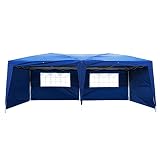 Outvita 10x20ft Ez Pop Up Canopy, Portable Instant Canopy Tent with 4 SideWalls for Outdoor Events,