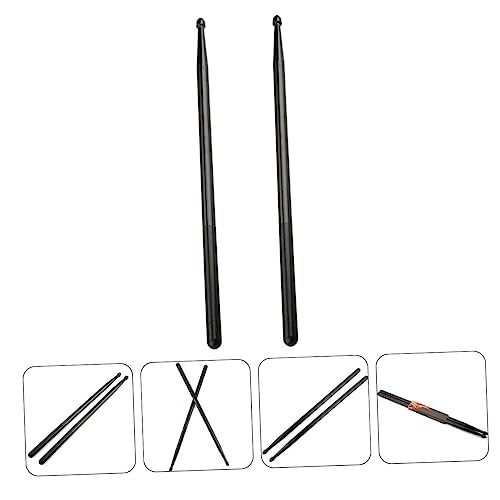 Baquetas ERINGOGO para principiantes, par de baquetas clásicas de nailon para batería, con agarre cómodo, color negro miniatura 5