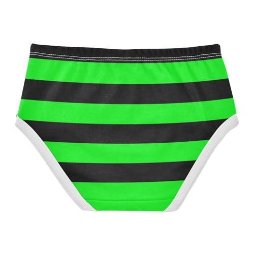 Black Green Stripe Toddler Girls's Underwear 2T2