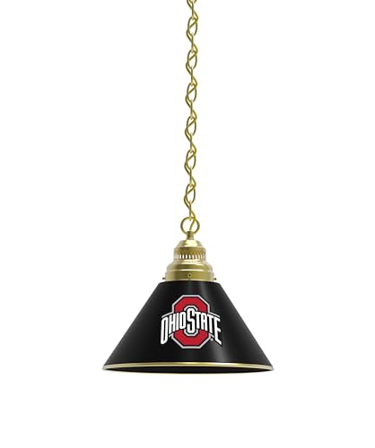 Holland Bar Stool Co. Ohio State Pendant Light with Brass Fixture by The