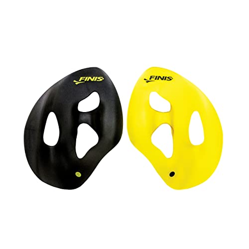 FINIS ISO Paddle Guantes de Agua, Unisex Adulto, Amarillo y Negro, Small