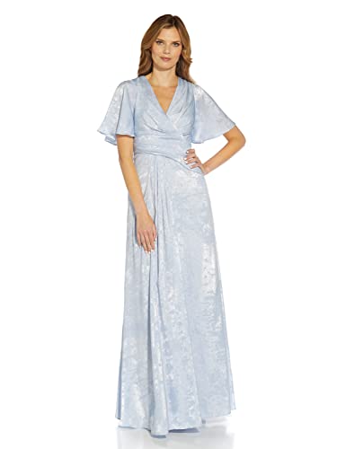 Image of Adrianna Papell Women's Shimmer Flutter Gown