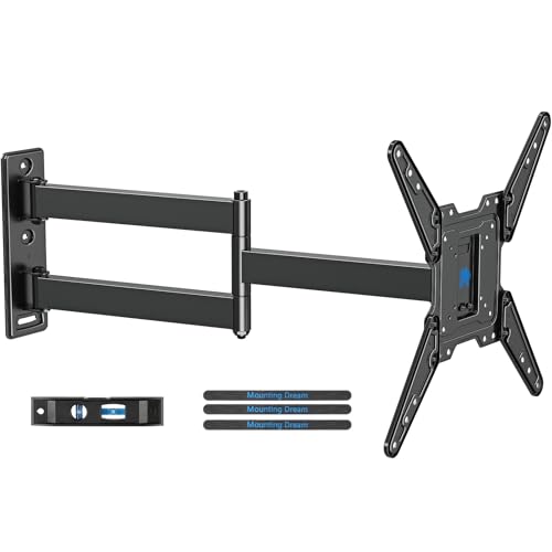Mounting Dream Long Arm TV Wall Mount for Most 26-65 Inch TVs, 30 Inch Long Extension TV Mount Swivel and Tilt, Full Motion Wall Mount TV Bracket Fit Max VESA 400x400mm,Up to 99 lbs, MD2286-M