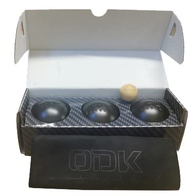 ODDEKA Boules de Pétanque Compétition Zeus Carbone Acier Très Tendre 110 kg/mm² Homologuées FFPJP Finition Noire - Triplette - 2