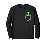 Photo Gallery alien peace pocket ufo extraterrestre divertente amante dello spazio maglia a manica Photo Gallery alien peace pocket ufo extraterrestre divertente amante dello spazio maglia a manica