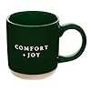 Sweet water decor comfort joy mug holiday mug green stoneware christmas mug microwave dishwasher safe festive holiday mugs gifts for coffee lovers cm119  urban country home decor