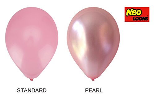 Image of Neo LOONS 100 pcs 5 inch Pearl Assortment Mix-color Premium Latex Balloons - Great for Kids, Adult Birthdays, Weddings, Receptions, Baby Showers, Water Fights, or Any Celebration