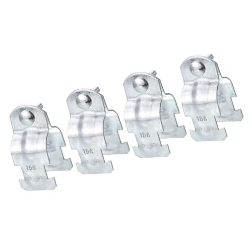 MACHSWON 13/16" EMT Pipe Strut Clamps Steel for Rigid Conduit and Pipe,Universal EMT Strut Clamps with Bolt and Nut 4Pcs