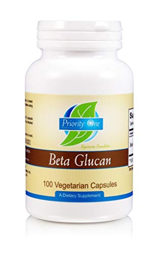 Priority One Vitamins Beta Glucan 100 Vegetarian Capsules Beta 1,3/1,6 D-Glucan Health Immune Response