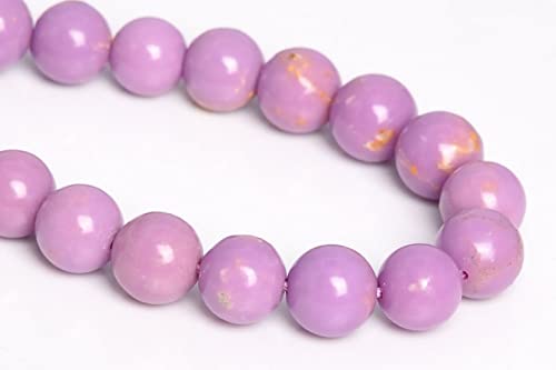 LKBEADS Unisex 8 Inch Lavender Purple 5-7 MM Round Shape Smooth Cut Stones for Jewellery Making, Beading & Craft Supplies (Multicolor) -07186