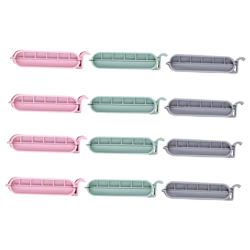 LIFKOME 12pcs Pp Sealing Clips for Snack Bags Food Covers Heat Seal Bags Reusable Strong Grip Random Colors