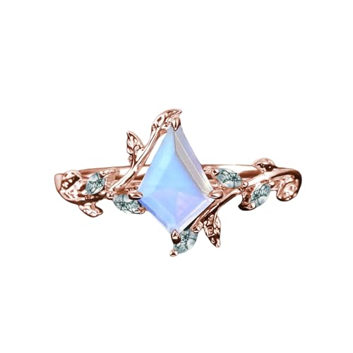10K/14K/18K Solid Gold 1 Carat Kite Gemstone Vintage Engagement Ring for Women Leaf Vine Art Deco Ring Kite Cut Gemstone Rose Gold Wedding Promise Anniversary Rings for Her Wife Bridal