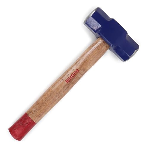 Image of Tunir Iron Sledge Hammer with Wooden Handle, 2 Kg Head
