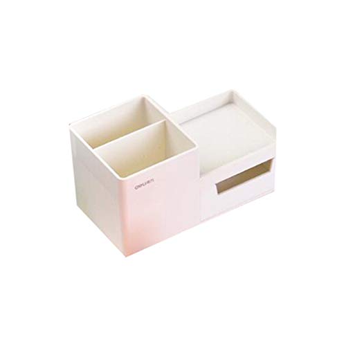 Desktop Organizer Office Storage Rack Storage box for Office Supplies-Birthday Gifts -Toy - Home Decor - Free Style Rotation Display - True Natural Stand Shelf-Lattice-Remote Control Holder (White)