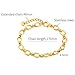 Jude Jewelers Stainless Steel Linked Infinity Charms Chain Style Bracelet (Gold)
