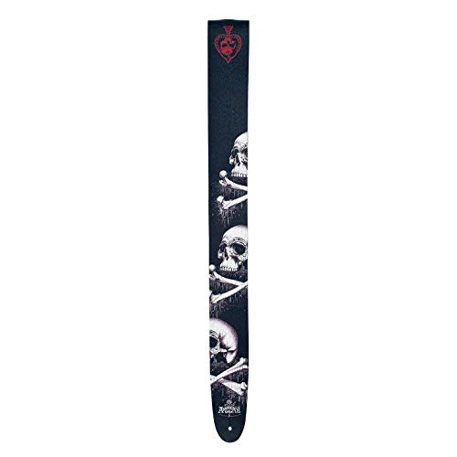 Planet Waves 25LAL01 Collection Alchemy Gothic Sangle de guitare en cuir Blackbloods Skull - Les Beatles, Paul McCartney, John Lennon, RIngo Starr, George Harrison Planet Waves 25LAL01 Collection Alchemy Gothic Sangle de guitare en cuir Blackbloods Skull – Image 4