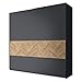 Produktbild Stella Trading Eleganter Kleiderschrank mit viel Stauraum - Vielseitiger Schiebetürenschrank in Graphit, Bartex Eiche Optik - 215 x 210 x 60 cm (B/H/T)
