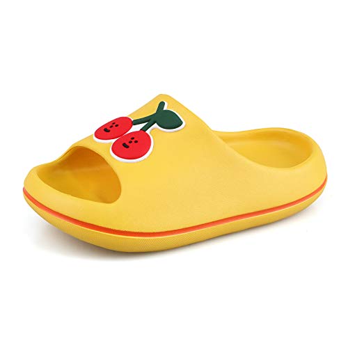 Garçons et Filles Pantoufles D'été Chaussures D'eau de Piscine de Plage Sandales à Bout Ouvert Fruits Mignons Enfant de moins de 5 ans 25 25.5 Jaune Cover