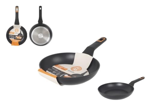 MasterChef Sartén Aluminio Forjado - con Revestimiento Ceramico | Antiadherente, Duradero, Resistente - Con 2,5 mm de grosor | Apto para Gas, Eléctricas, Vitrocerámica e Inducción (20 cm)