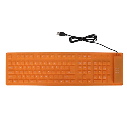 Clavier pliable en silicone silencieux pour taper sans bruit au bureau sur PC portable