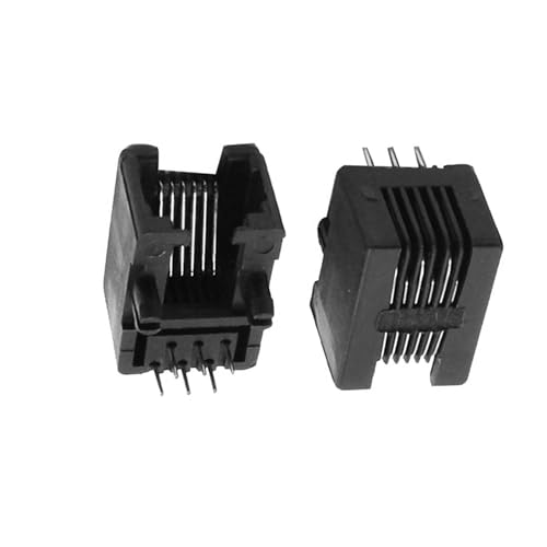 uxcell 5pcs RJ11 6-pin Telephone Modular PCB Jacks Socket miniatura 2