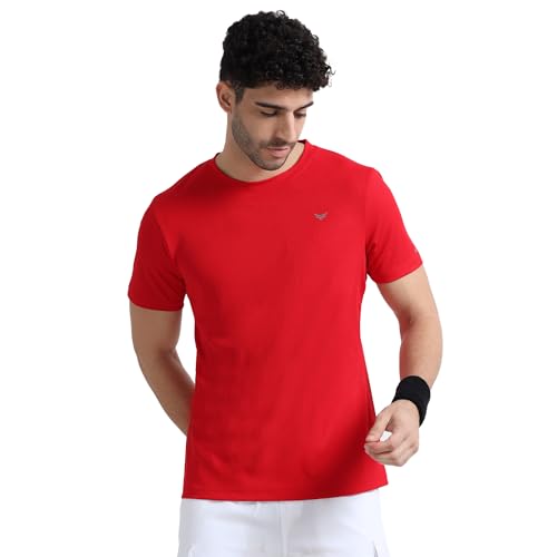 XTRIM Sports T-Shirt for Men, Quick Dry Gym T-Shirt for Men, Half Sleeve Solid Casual T-Shirt, Round Neck, Stylish Regular Fit T-Shirt