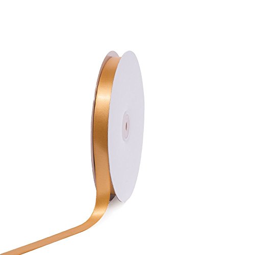 Creative Ideas PSF0508-690 Solid Satin Ribbon, Antique Gold, 5/8