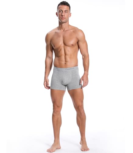 Comfneat Men's 6-Pack Trunks Cotton Spandex Underwear2