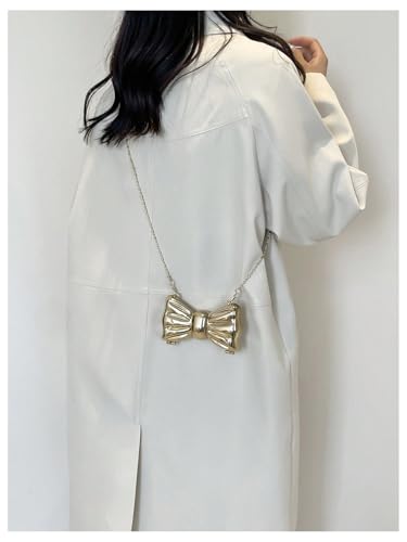 Image of GORGLITTER Women's Bow Purse Mini Crossbody Evening Bag for Wedding Party Prom Gold One Size