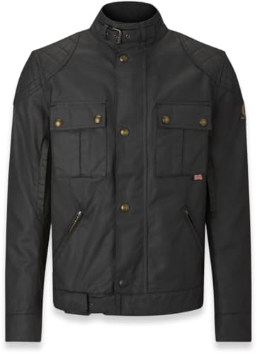 Belstaff Brooklands Giacca Motorycle Wax, nero, 4XL