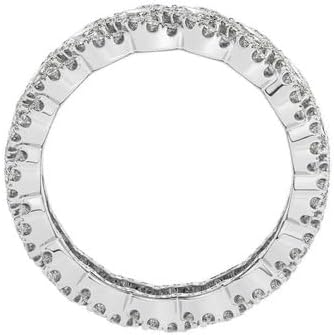 Jewels by Parijaat 3.50 CT Marquise Cut Created White Diamond Halo Prong Set Full Eternity Wedding Engagement Ring In 14K White Gold Plated 925 Sterling Silver - Image 3