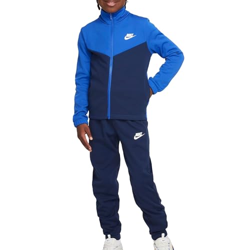 Nike Unisex Kids K Nsw Tracksuit Poly Fz Hbr, Game Royal/Midnight Navy/White, FD3067-480, L