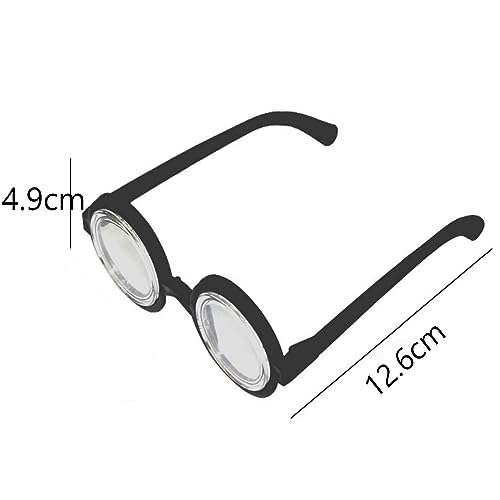 MEISH 2 Pcs Nerd Glasses - Circular Black Round Thick Funny Plastic Glasses for Halloween and Party - Image 2