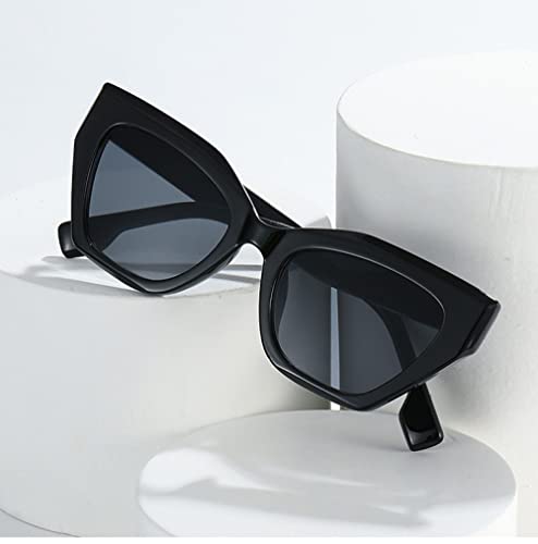 HMRGLMIE-Retro Cat Eye Luxury Sunglasses For Women Men Fashion Designer Sun Glasses Polygon Trending Shades UV400 Eyeglasses4